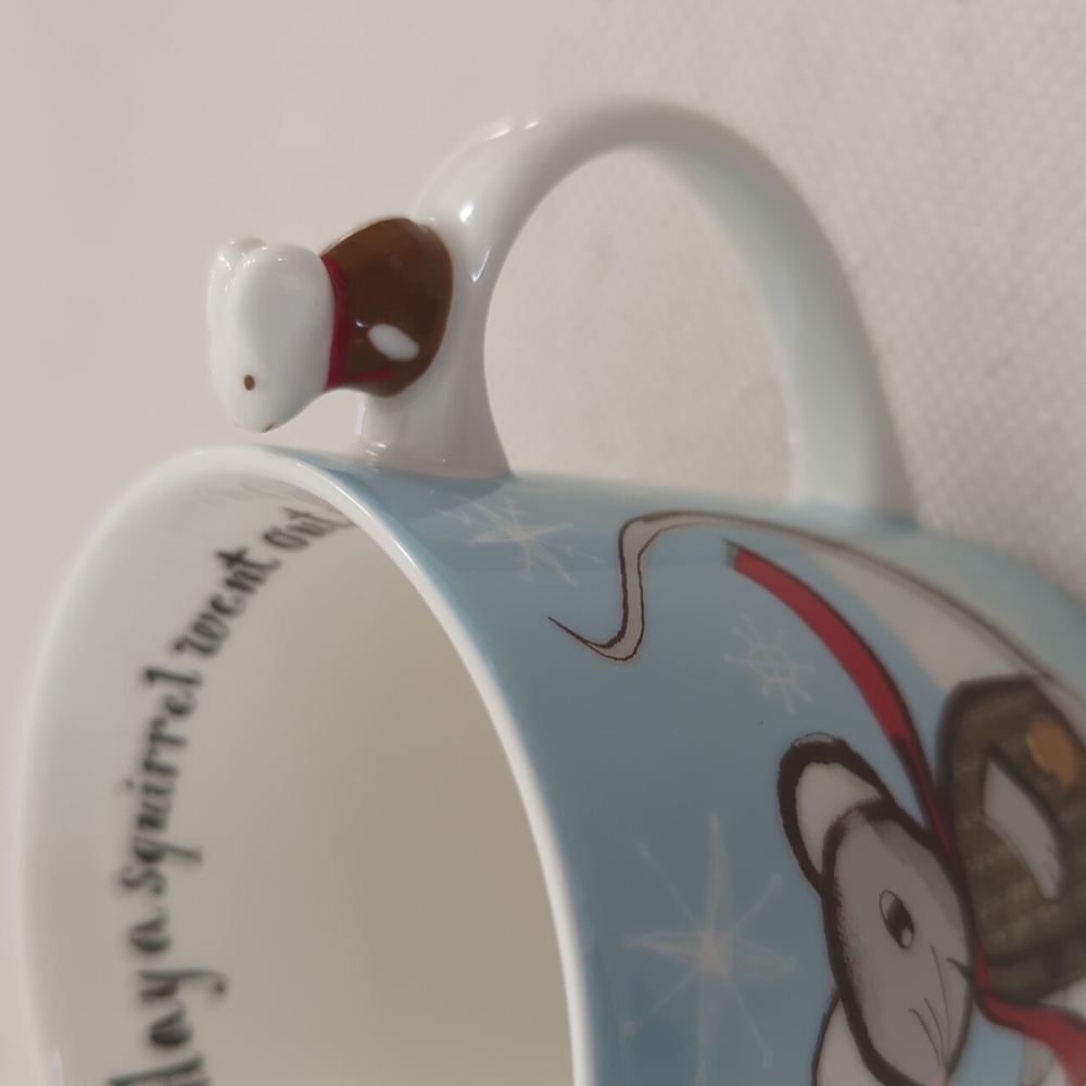 Starbucks 2010 HUXLEY Mouse Squirrel Holiday Coffee Mug Tea Cup 8oz bone China - Picture 8 of 8